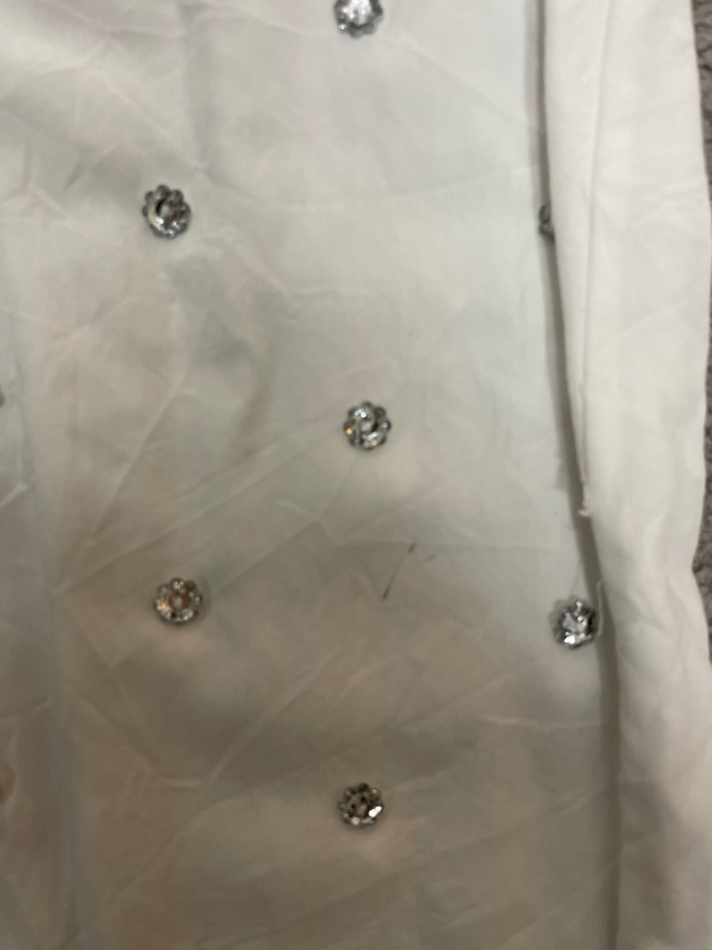 Hill House Embroidered White Jewel Jammie set - Picture 3 of 7